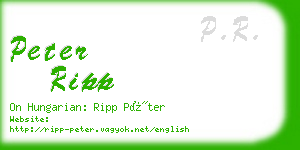 peter ripp business card